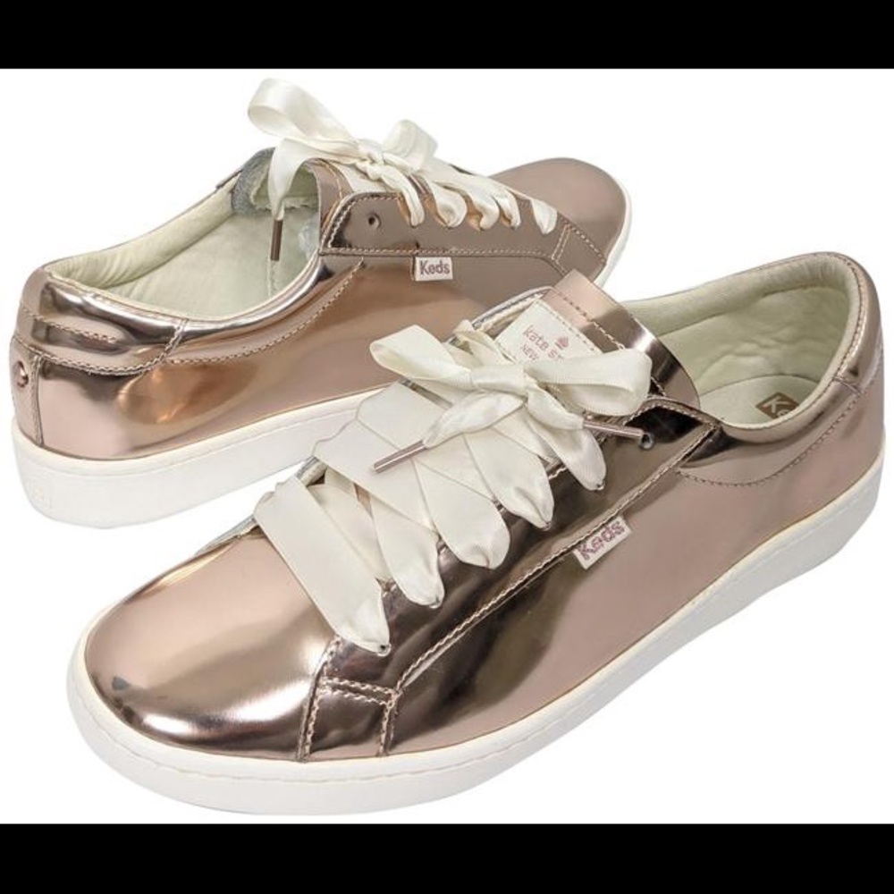 Kate Spade Keds x New York Ace Leather Specchio Women's sz 8
